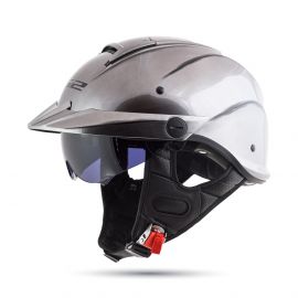 LS2 Rebellion Open Face Helmet-Glossy Gray-XXL
